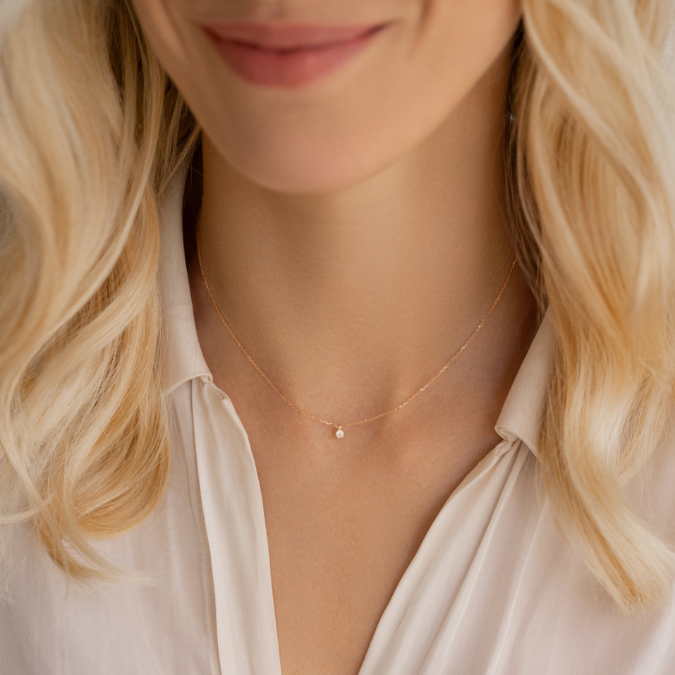 Náhrdelník s diamantom Eternal Drop