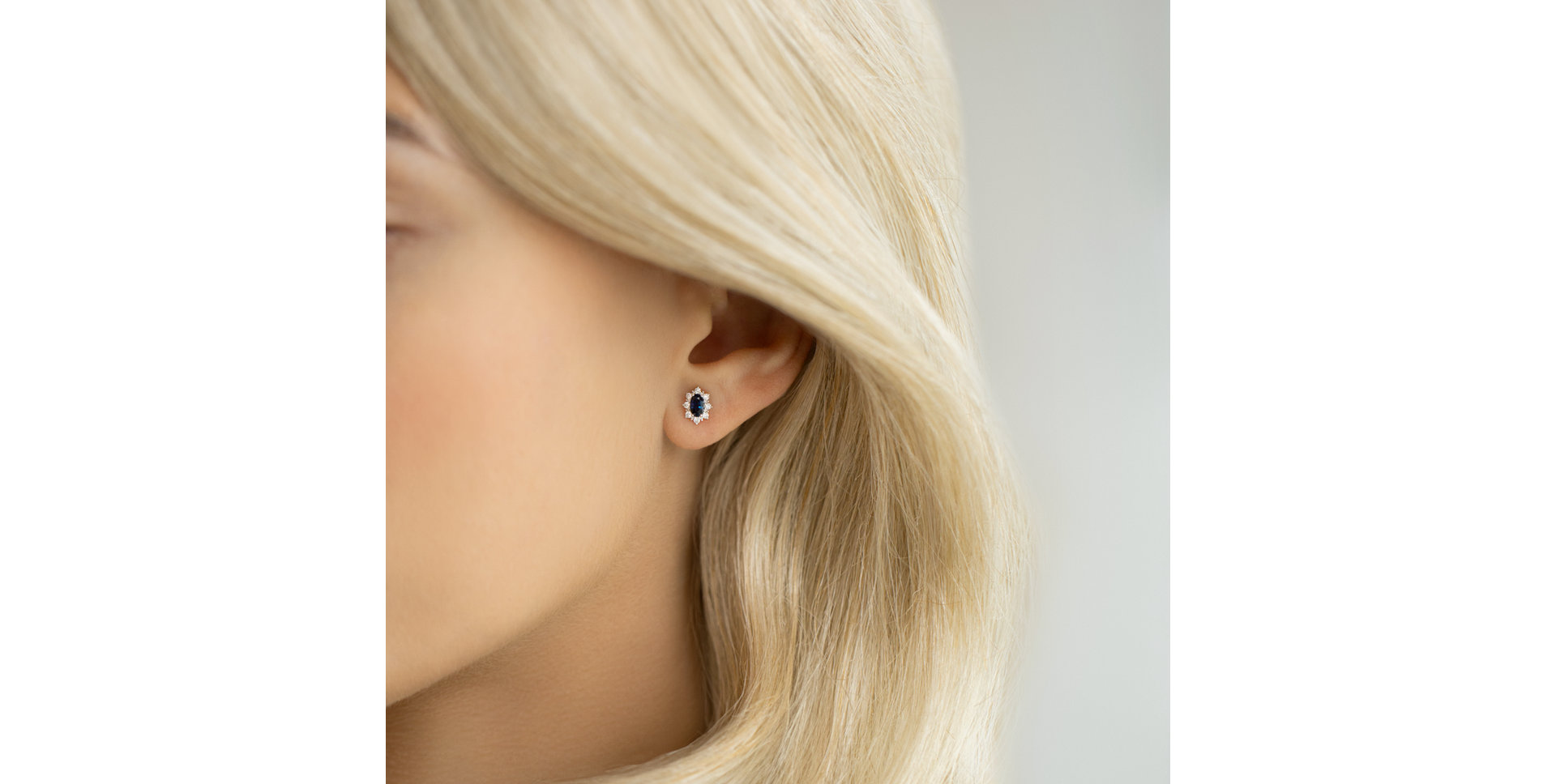 Náušnice s zafírom a diamantmi Royal Aurora