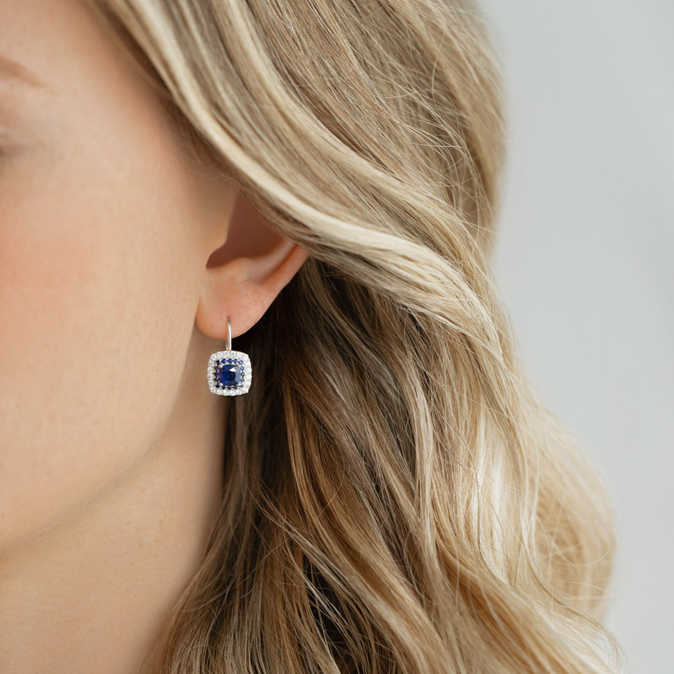 Náušnice s rubínom a diamantmi Sparkling Rise