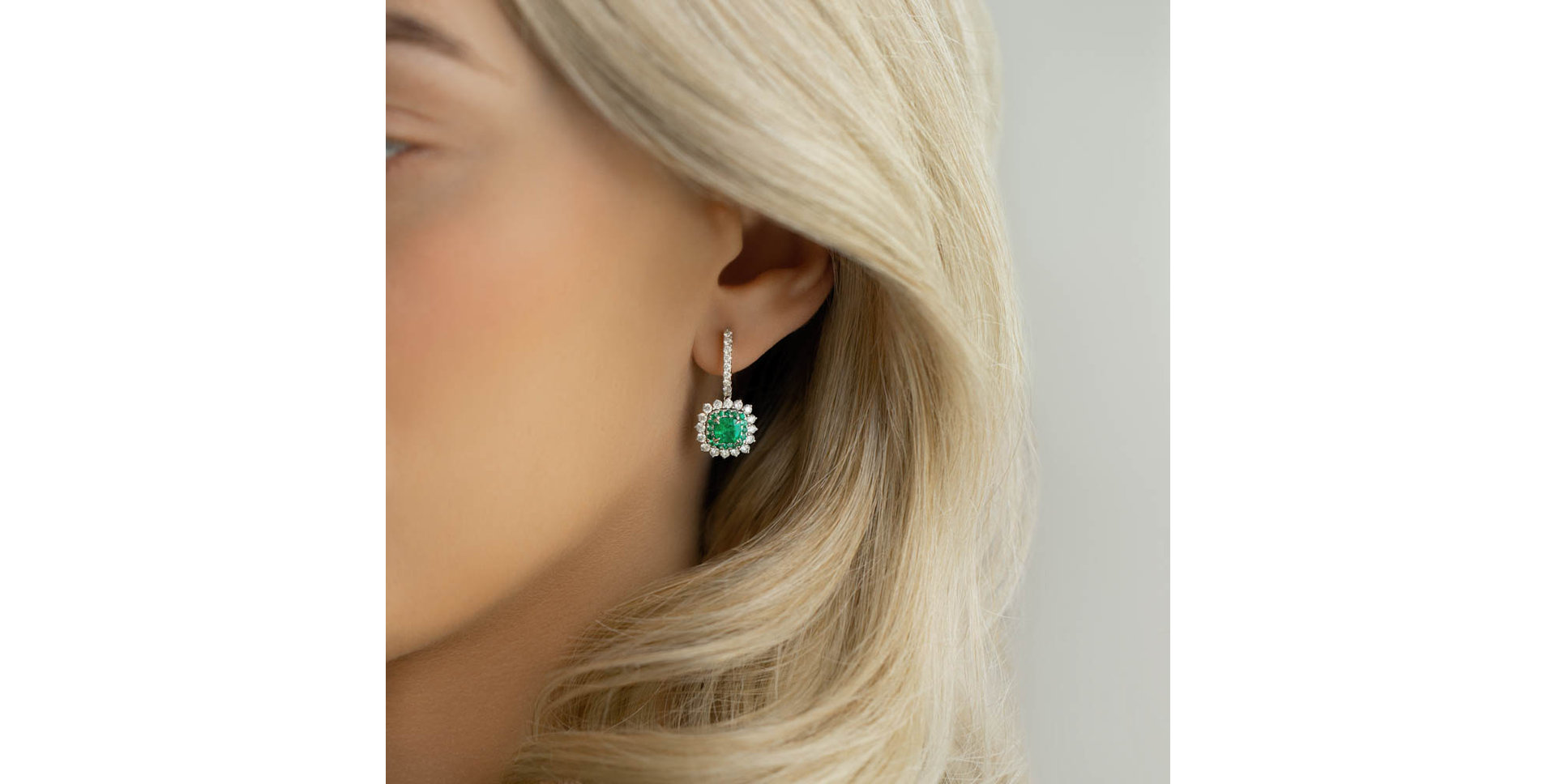 Náušnice s rubínom a diamantmi Radiant Shine