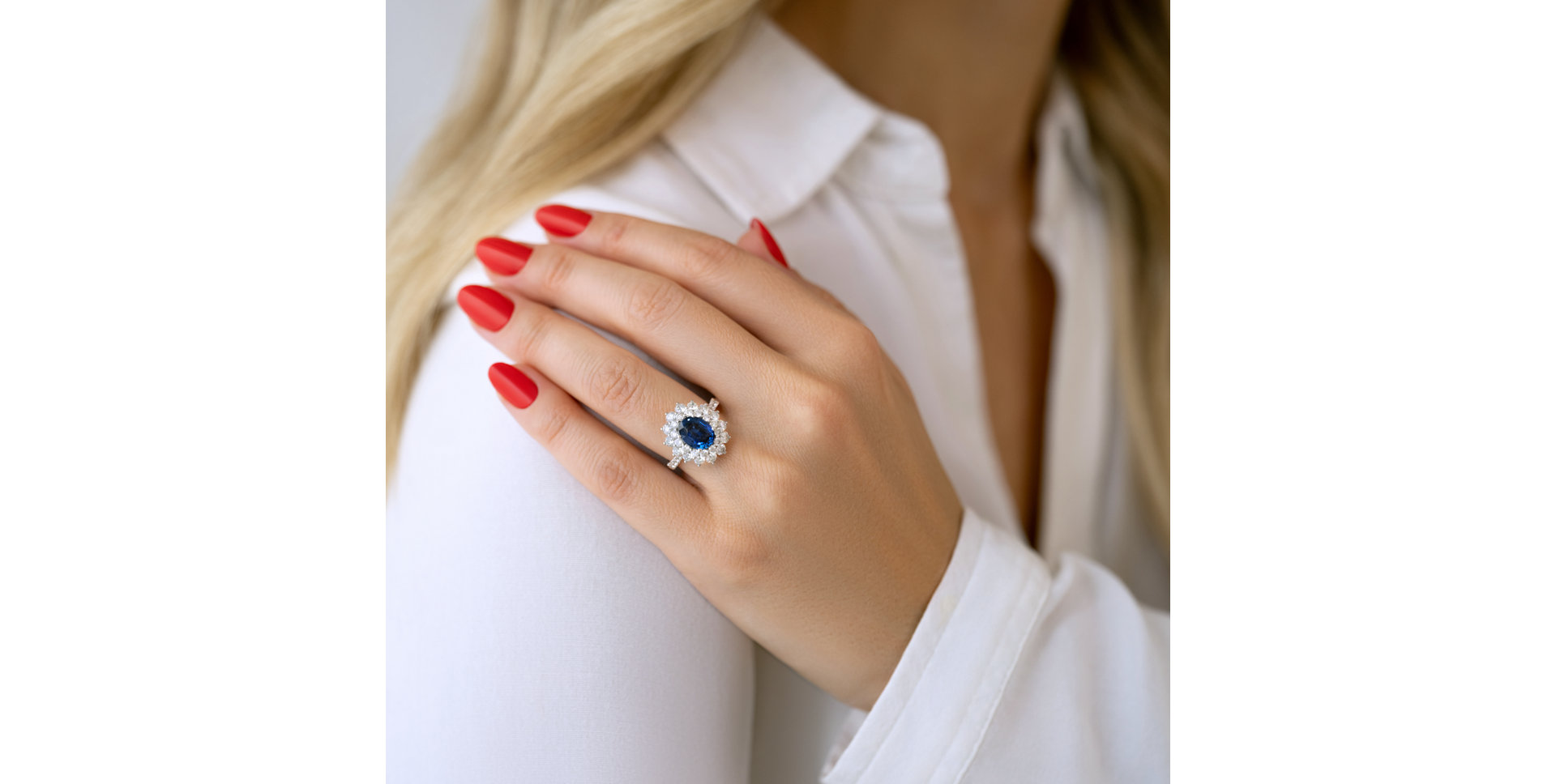 Prsteň s zafírom a diamantmi Princess Hope