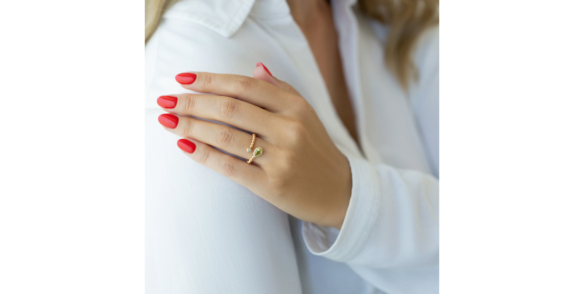 Prsteň s turmalínom a diamantmi Stupéfiant