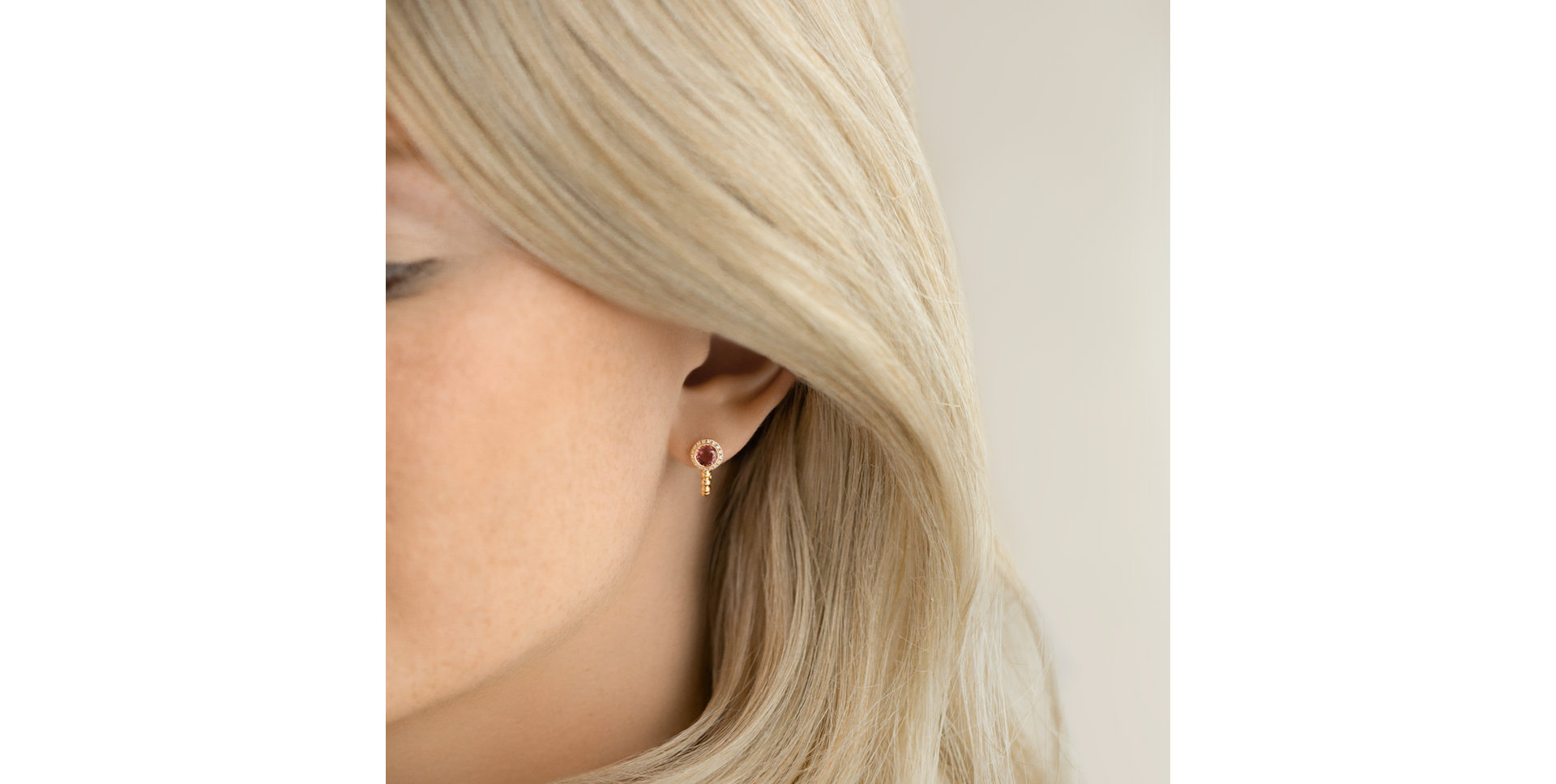 Náušnice s diamantmi a turmalínom De L'oubli