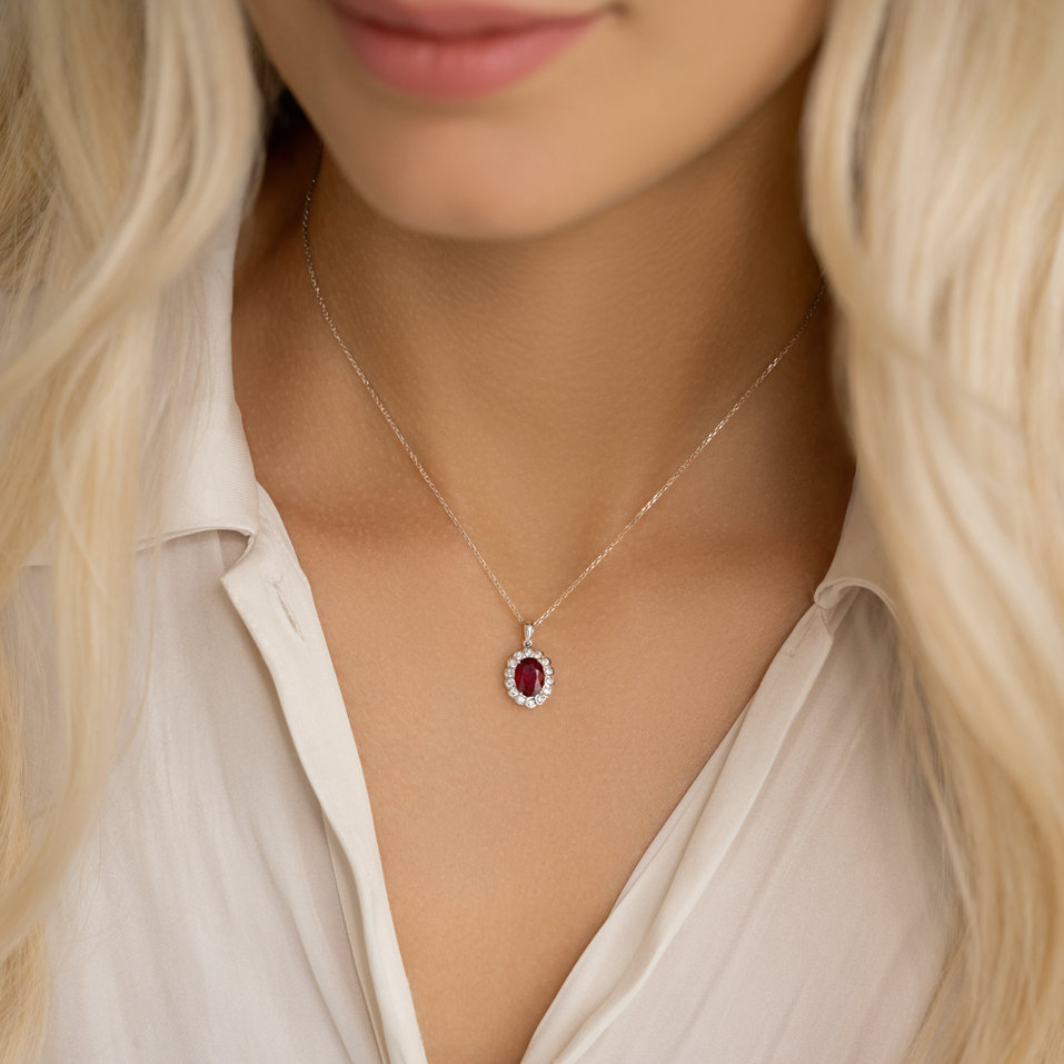 Přívěsok s tanzanitom a diamantmi Glamour Princess