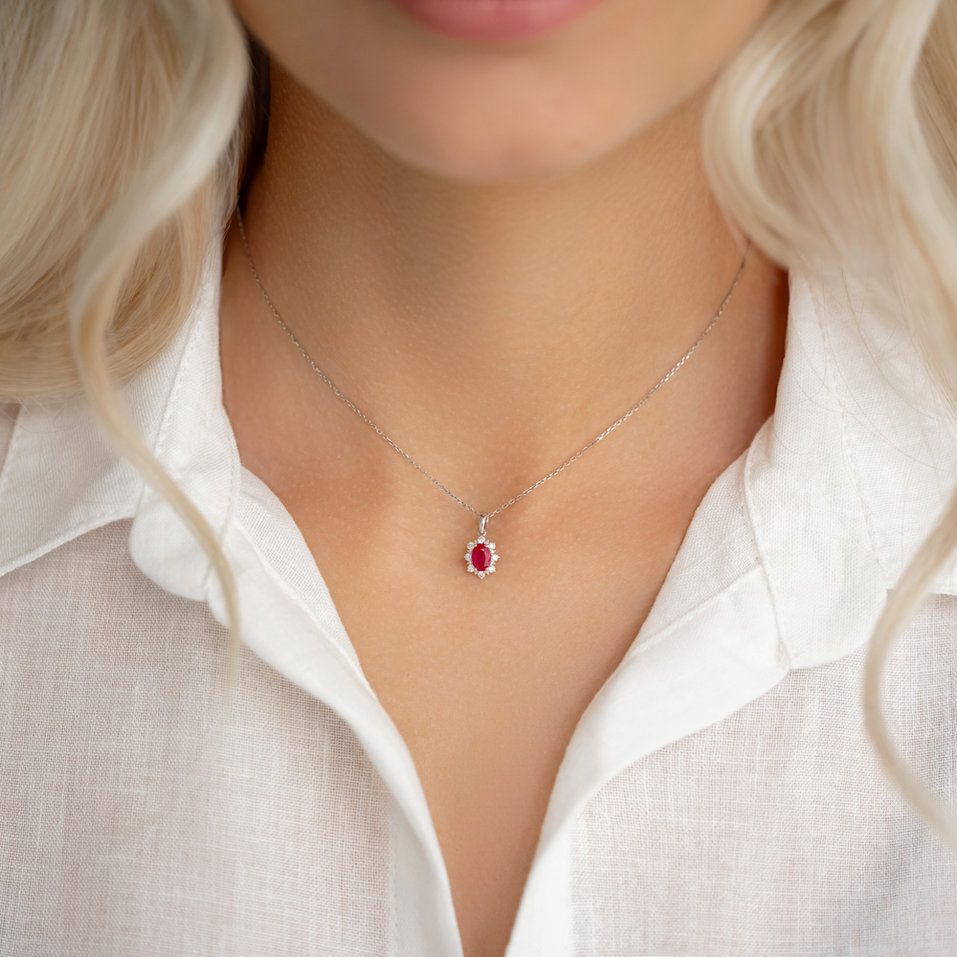 Prívesok s diamantmi a smaragdom Princess