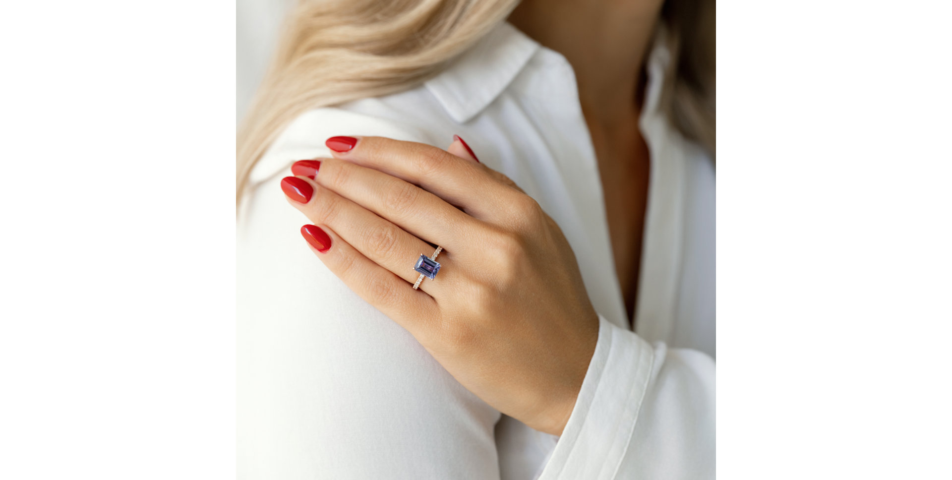 Prsteň s tanzanitom a diamantmi Proud Promise