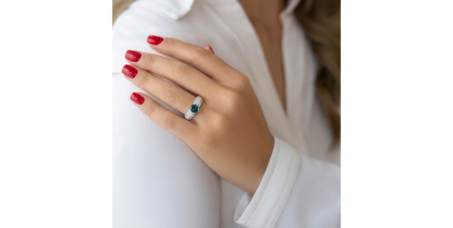 Prsteň s topásom a diamantmi Star Vision