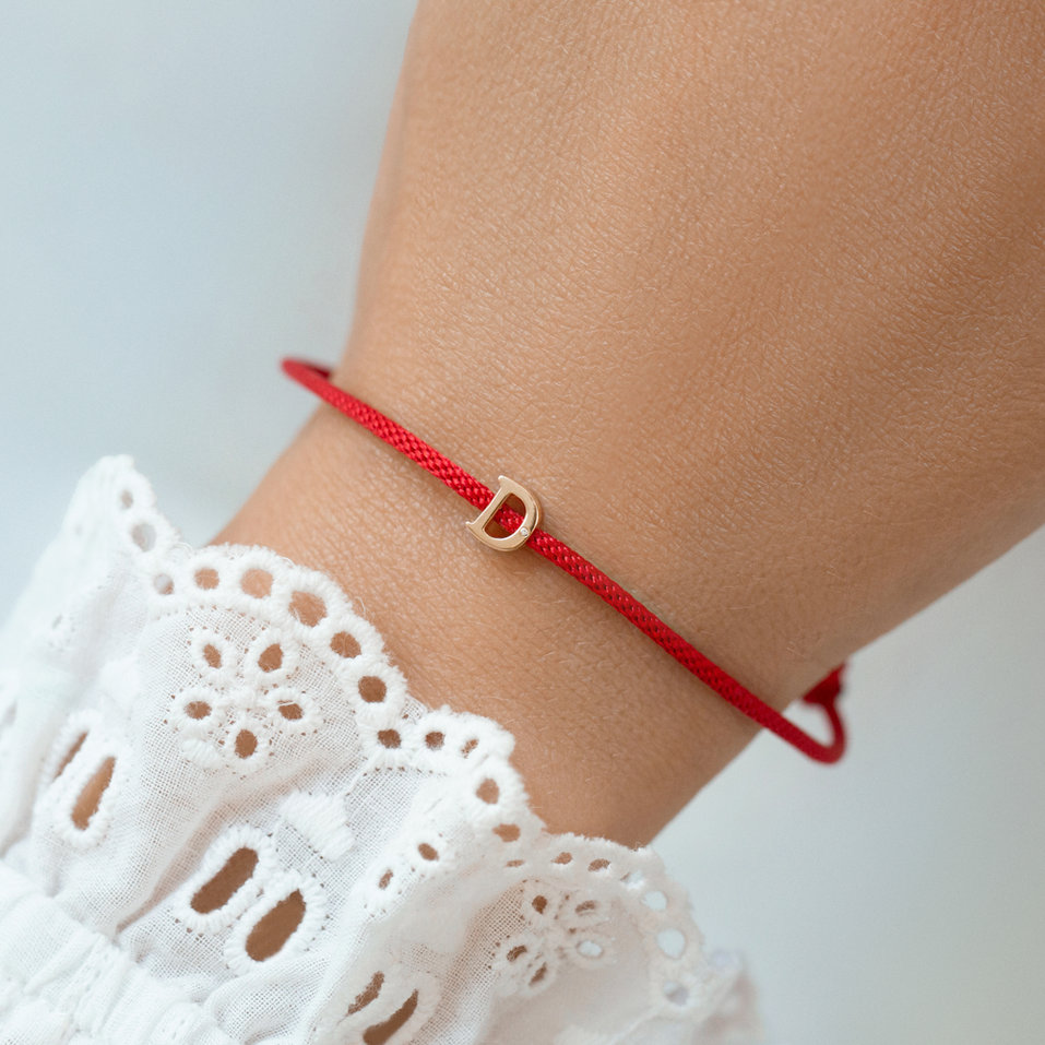 Diamantový náramok so šnúrkou Flat Line X