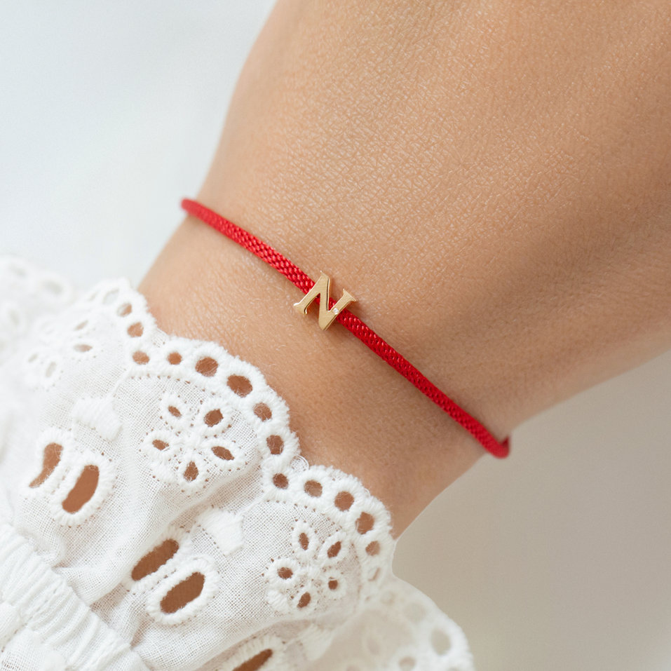 Diamantový náramok so šnúrkou Flat Line Y