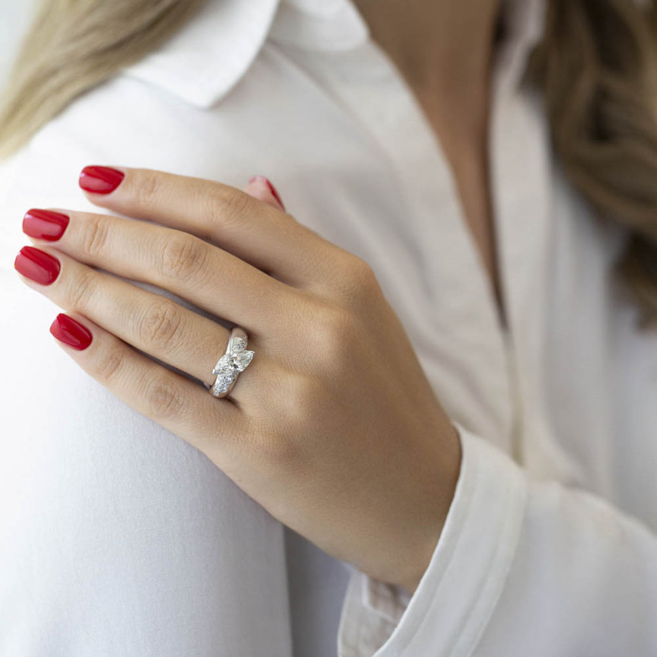 Prsteň s diamantmi Sparkling Rain