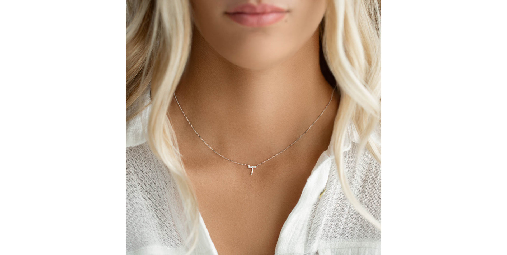 Náhrdelník s diamantmi Curly Diamonds C