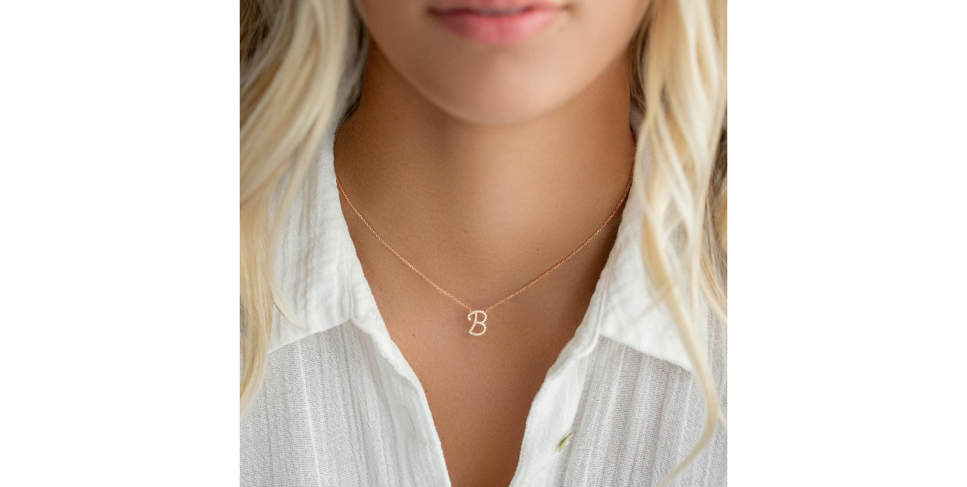 Náhrdelník s diamantmi Curly Glitter Q