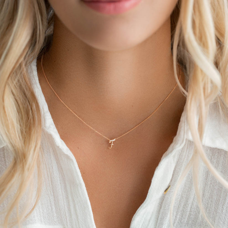 Náhrdelník s diamantmi Curly Diamonds P