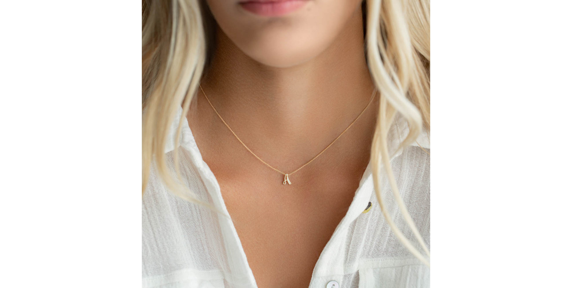 Náhrdelník s diamantmi Curly Diamonds Z