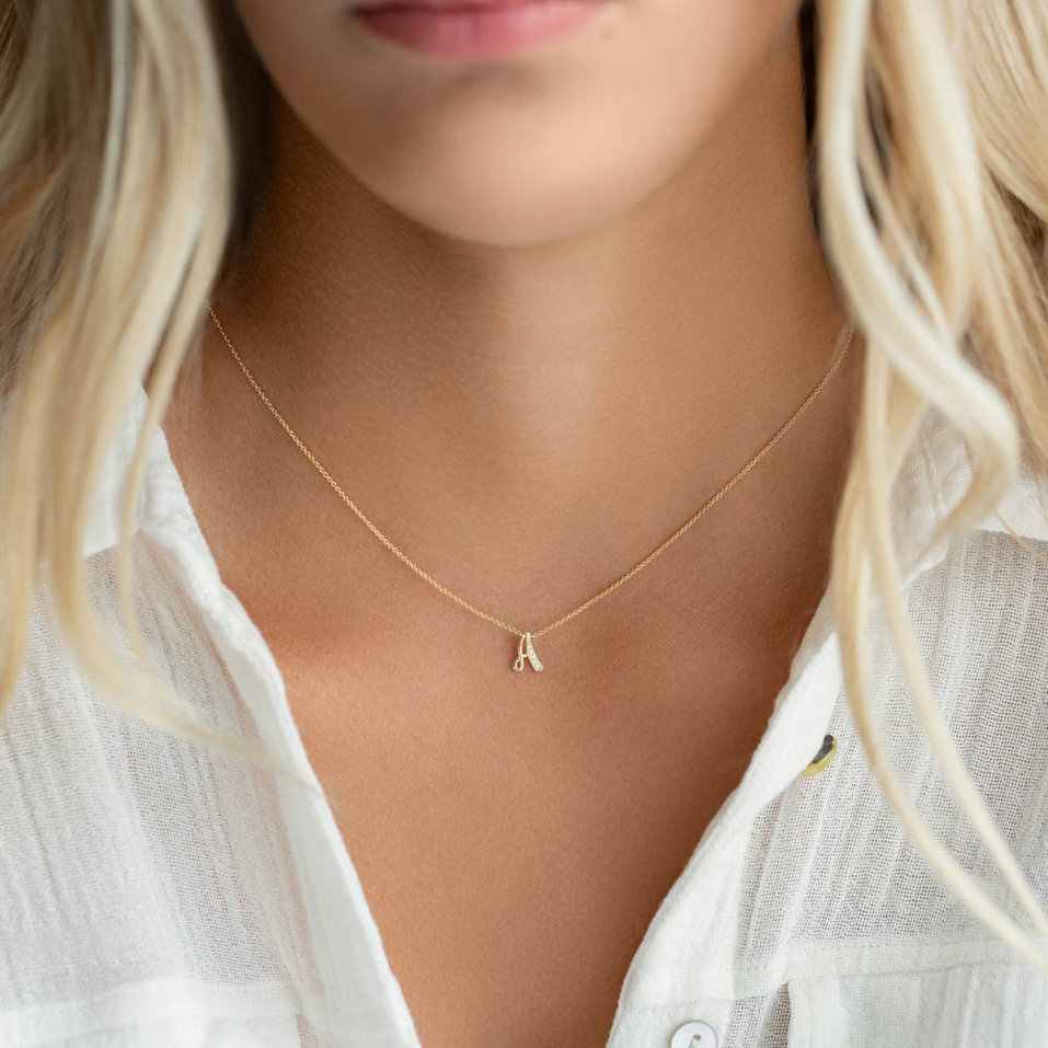 Náhrdelník s diamantmi Curly Diamonds Z