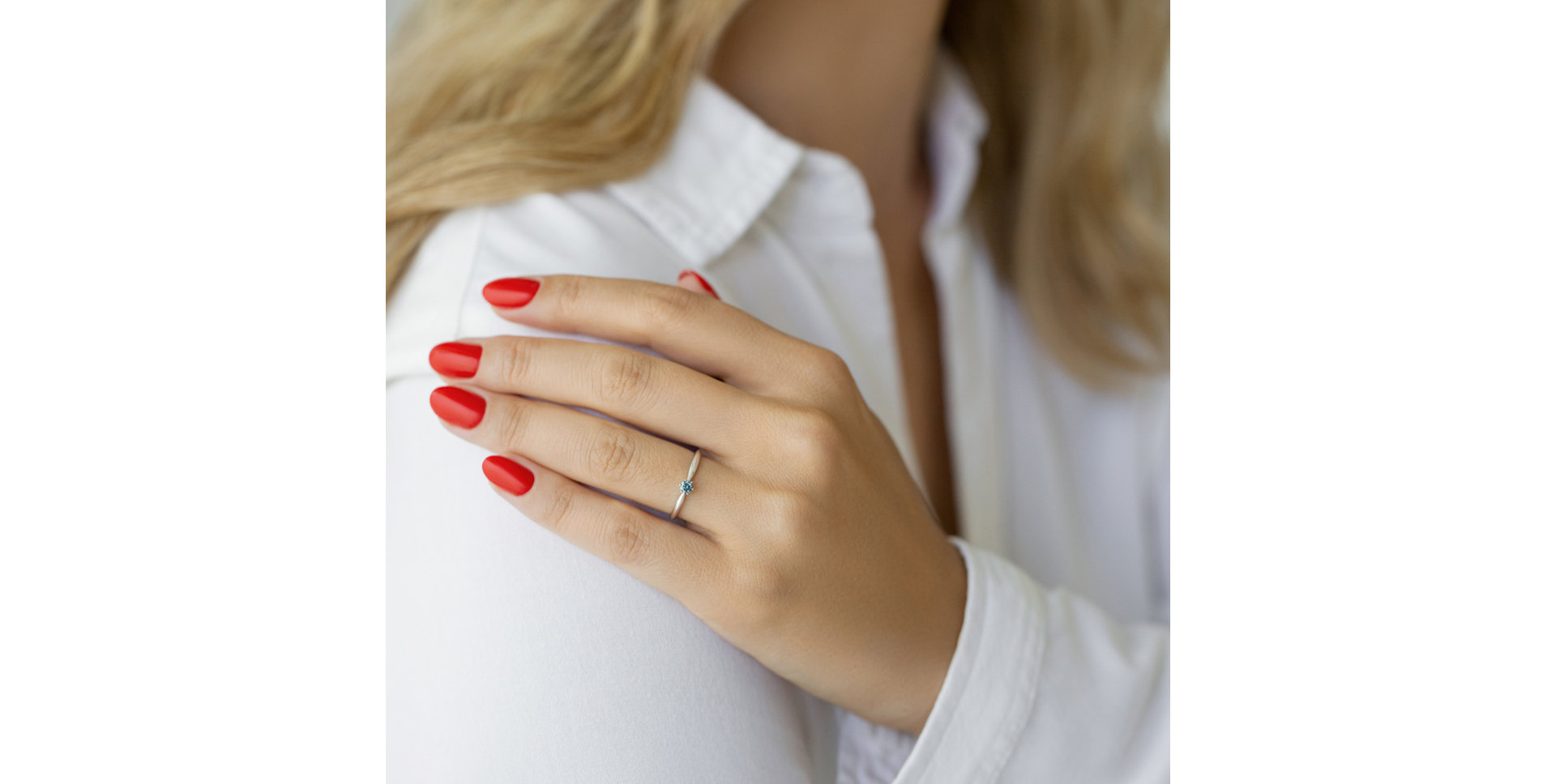 Prsteň s modrým diamantom Eternal Joy