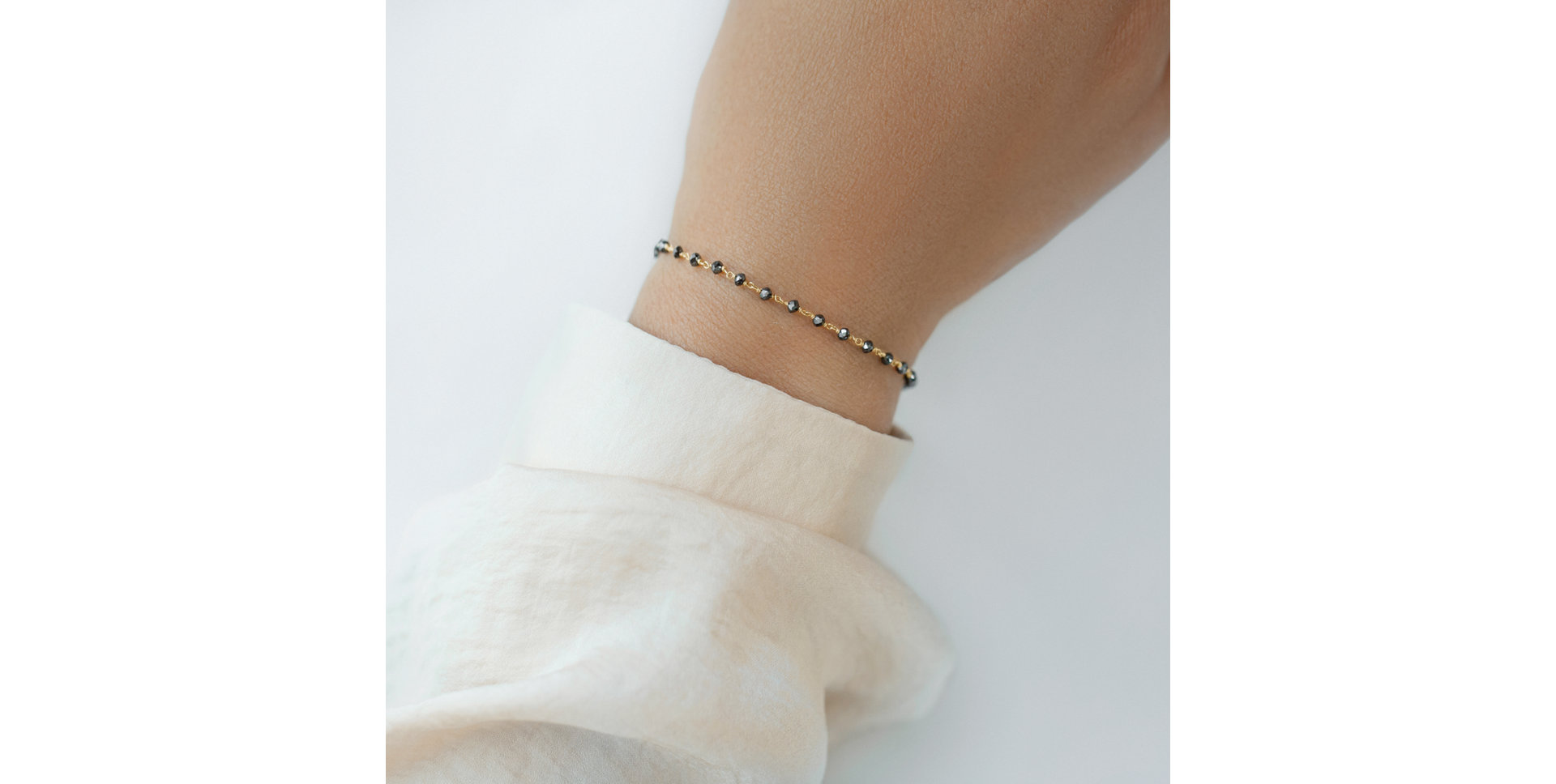 Náramok s čiernymi diamantmi Dark Melody