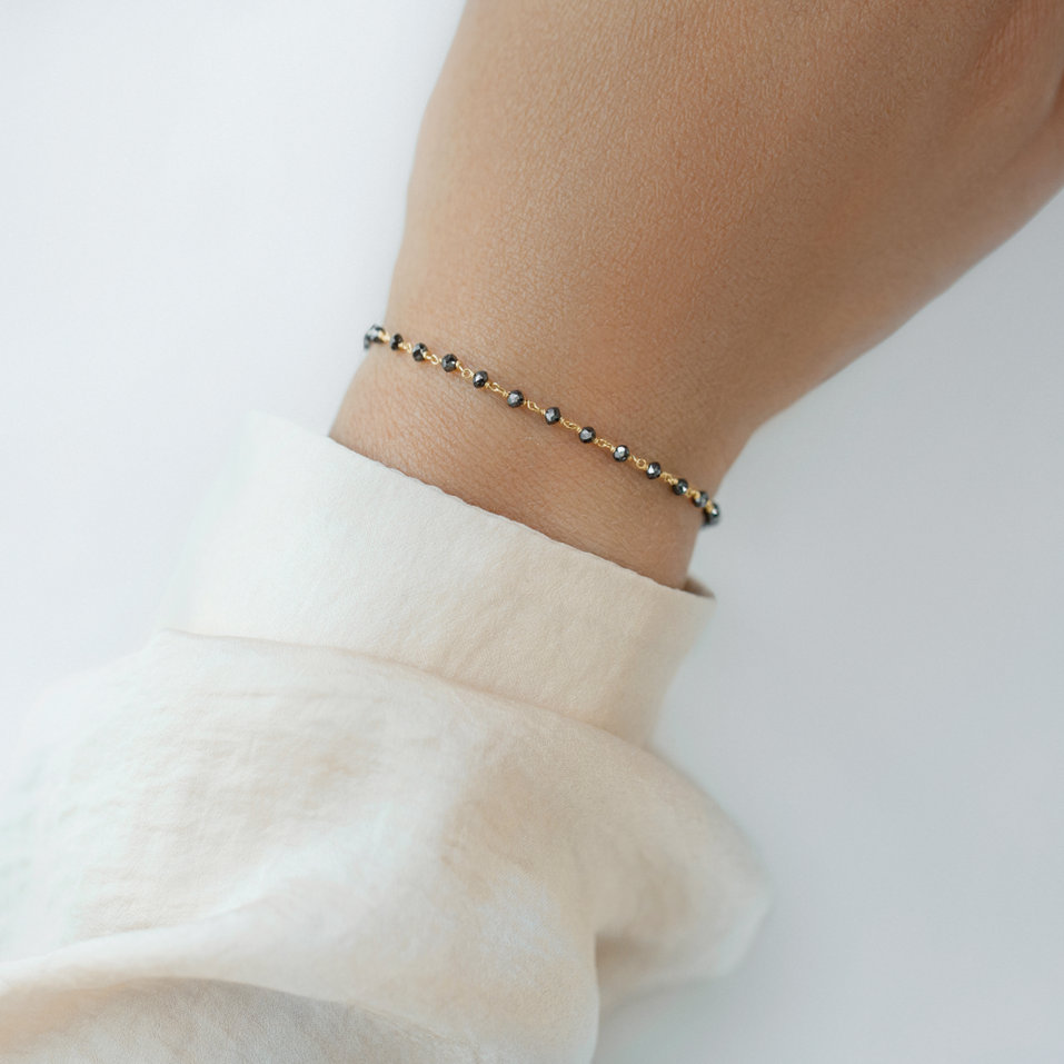 Náramok s čiernymi diamantmi Dark Melody