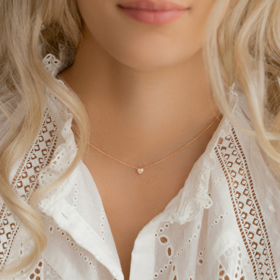 Náhrdelník s diamantmi Tender Heart