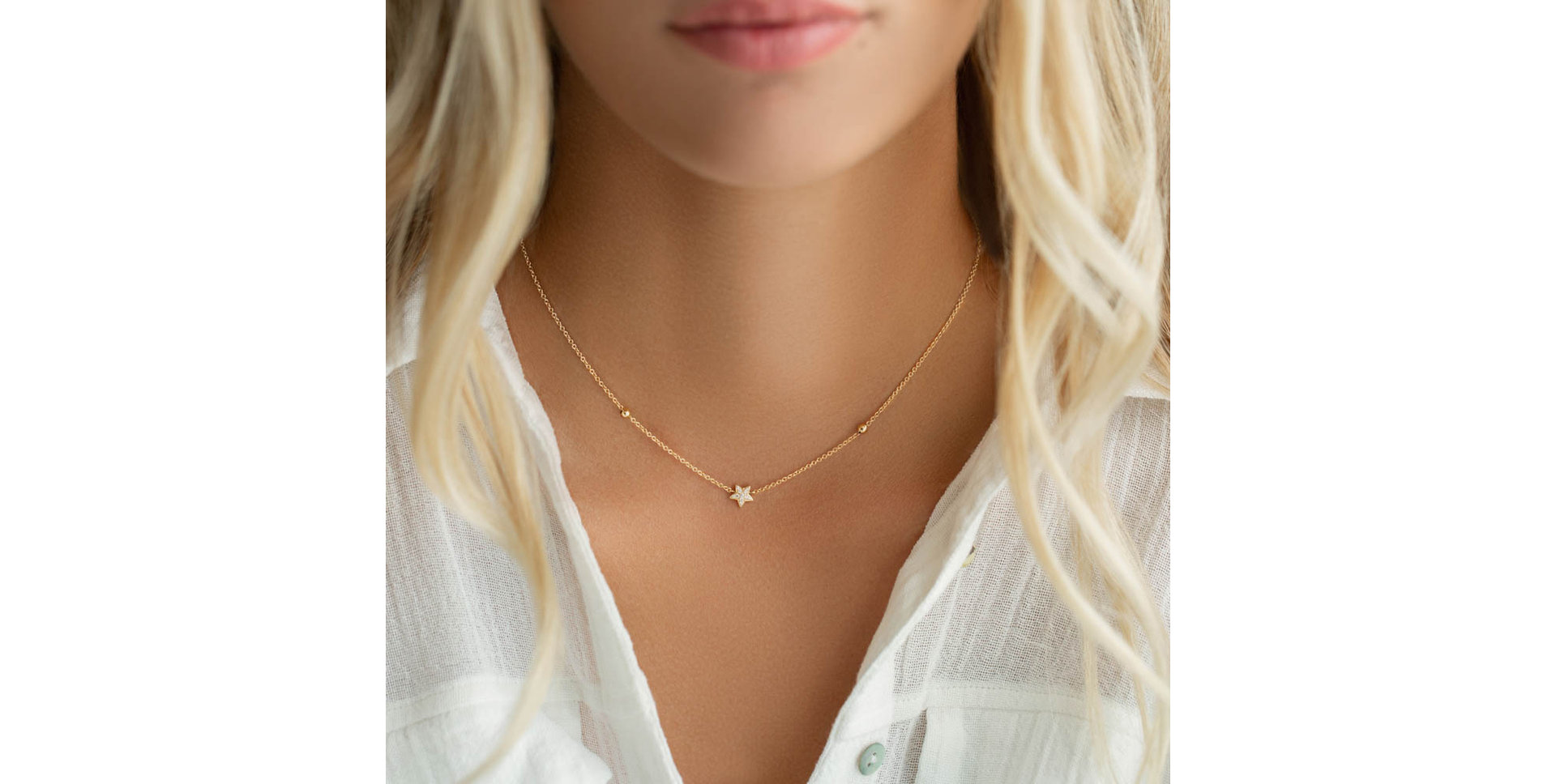 Náhrdelník s diamantmi Star Waterfall