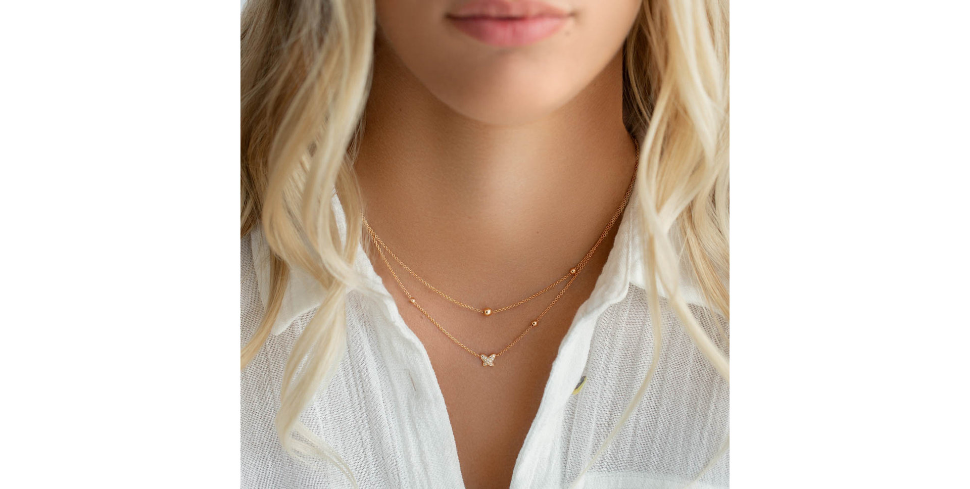 Náhrdelník s diamantmi Star Waterfall