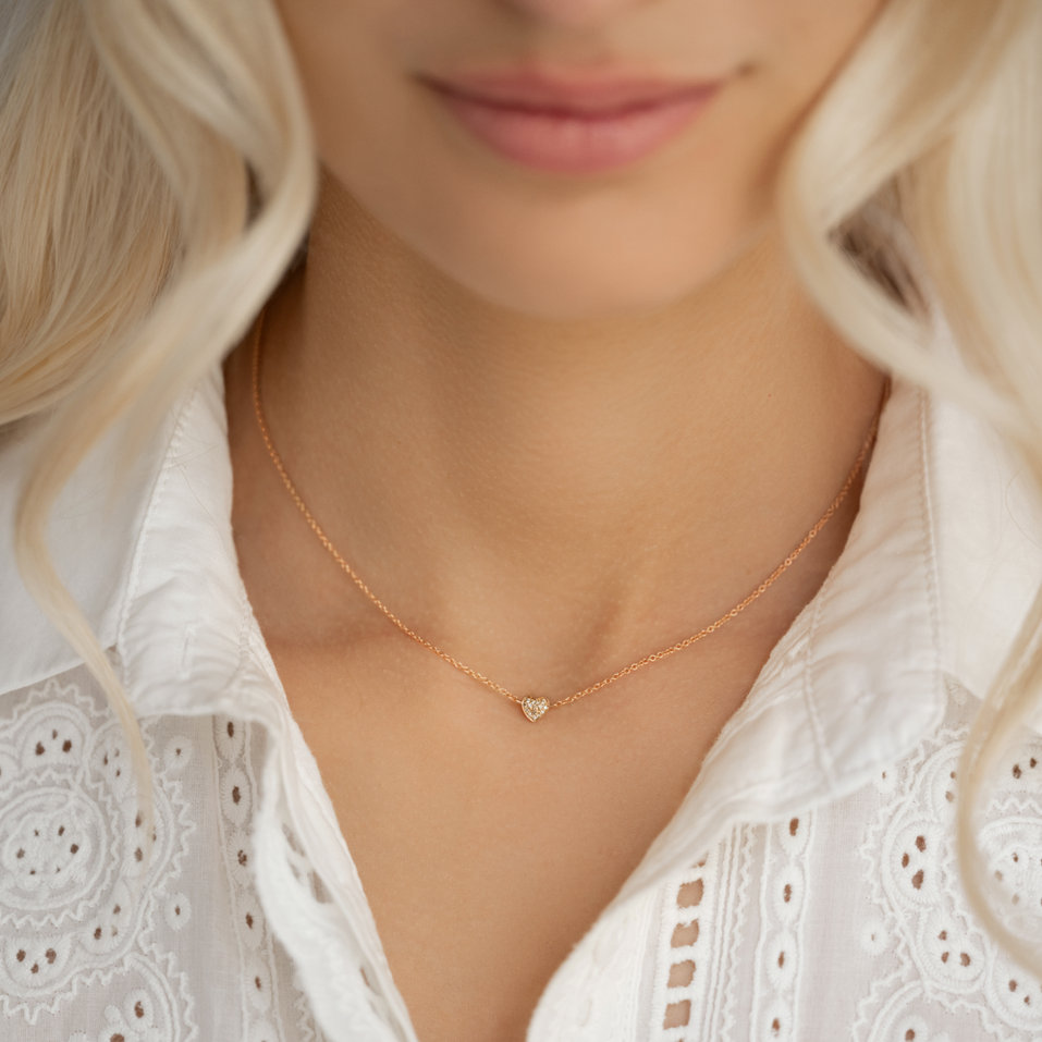 Náhrdelník s diamantmi Tender Heart