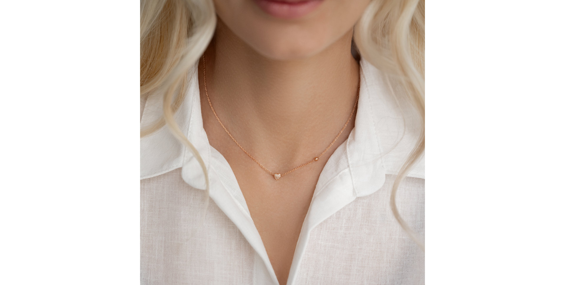 Náhrdelník s diamantmi Tender Heart