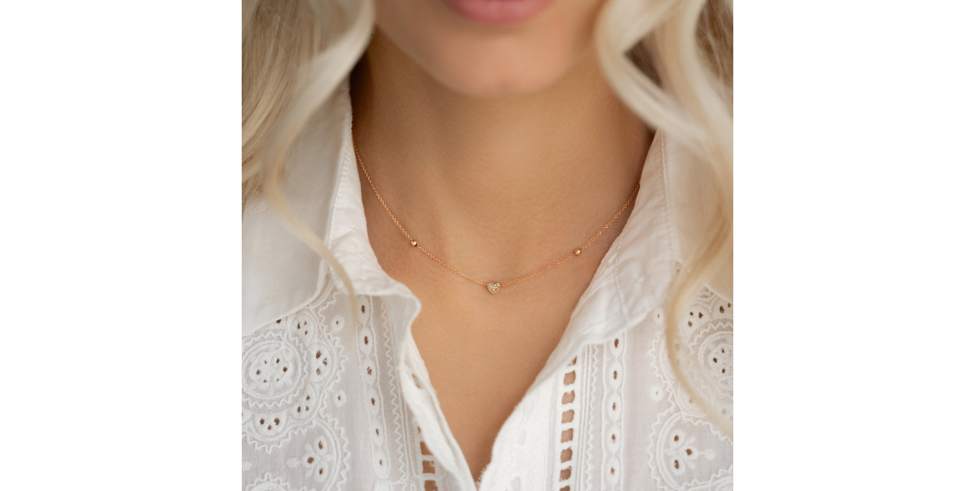 Náhrdelník s diamantmi Tender Heart