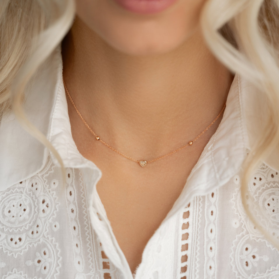 Náhrdelník s diamantmi Tender Heart