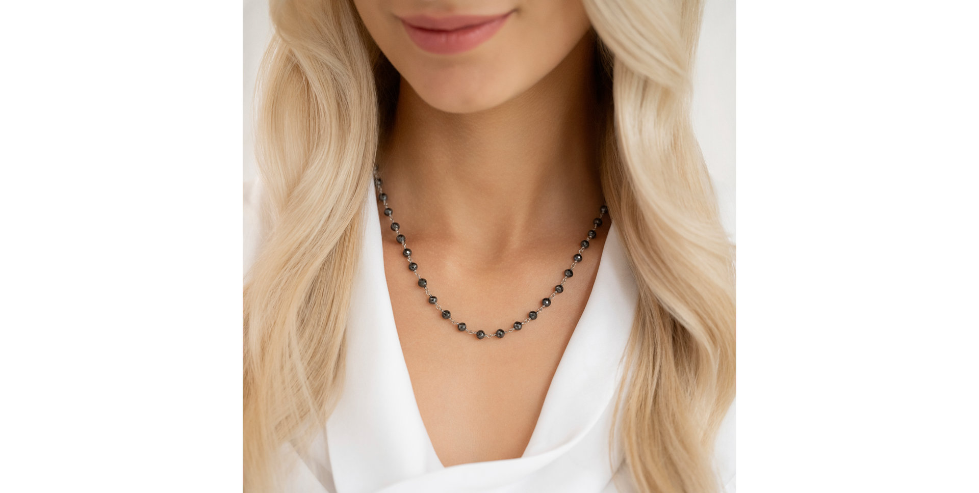 Náhrdelník s diamantmi Dark Melody