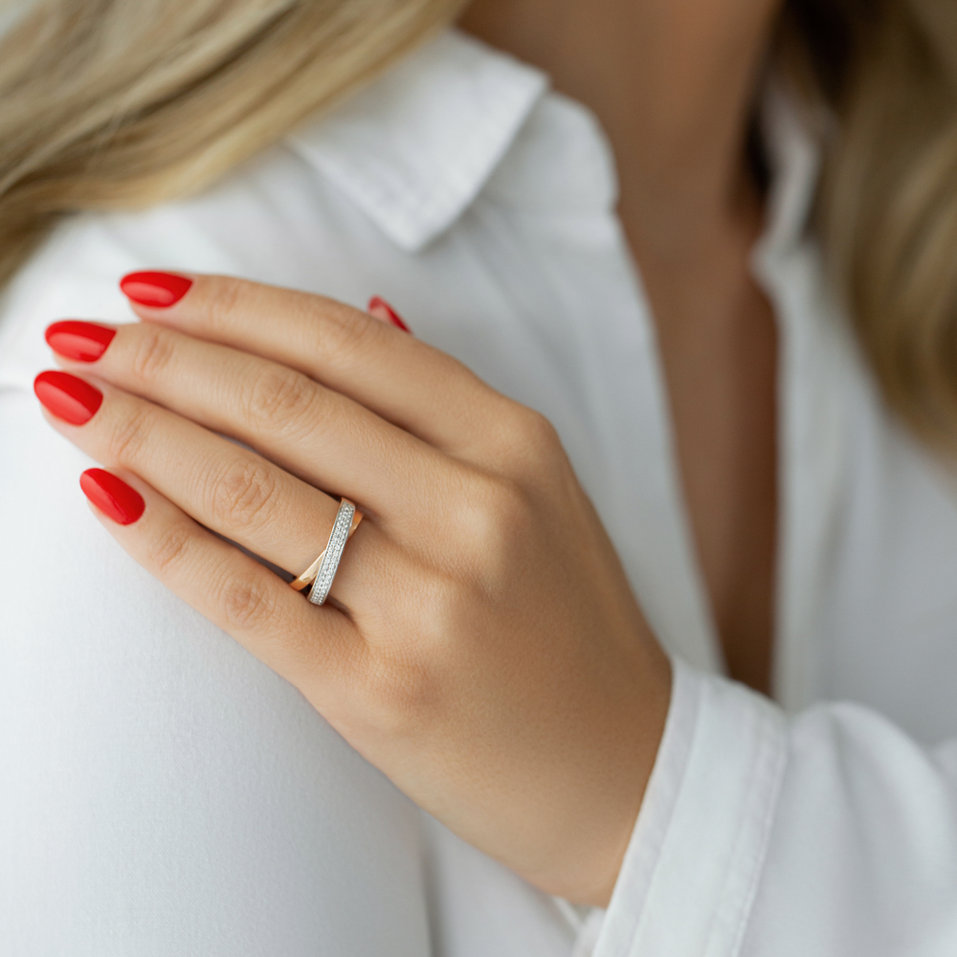 Prsteň s diamantmi Romantic Labyrinth