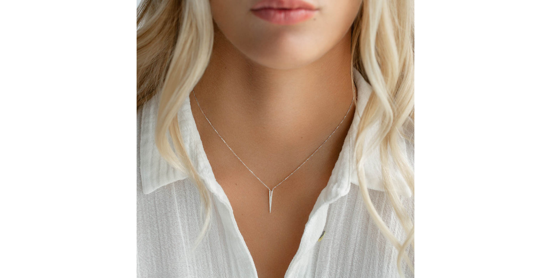 Náhrdelník s diamantmi Broken Glamour