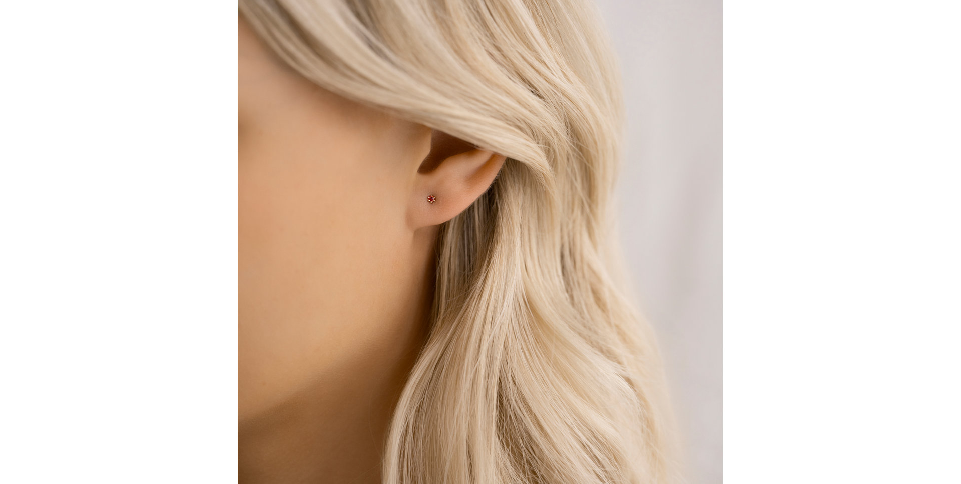 Náušnice s rubínom Vesper Romance