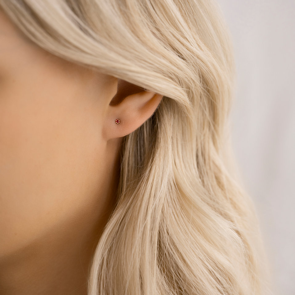 Náušnice s rubínom Vesper Romance