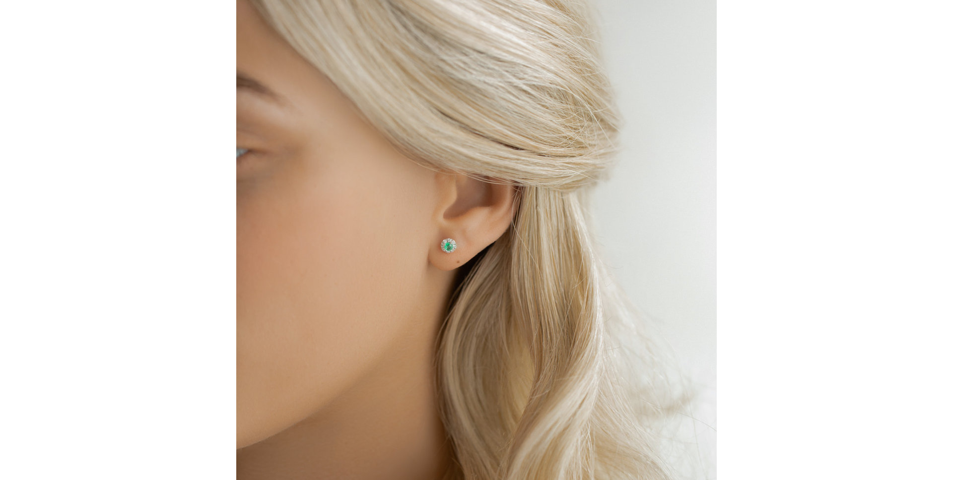 Náušnice so smaragdom a diamantmi Everyday Glow