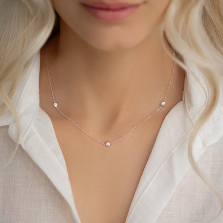 Náhrdelník s diamantmi Dots