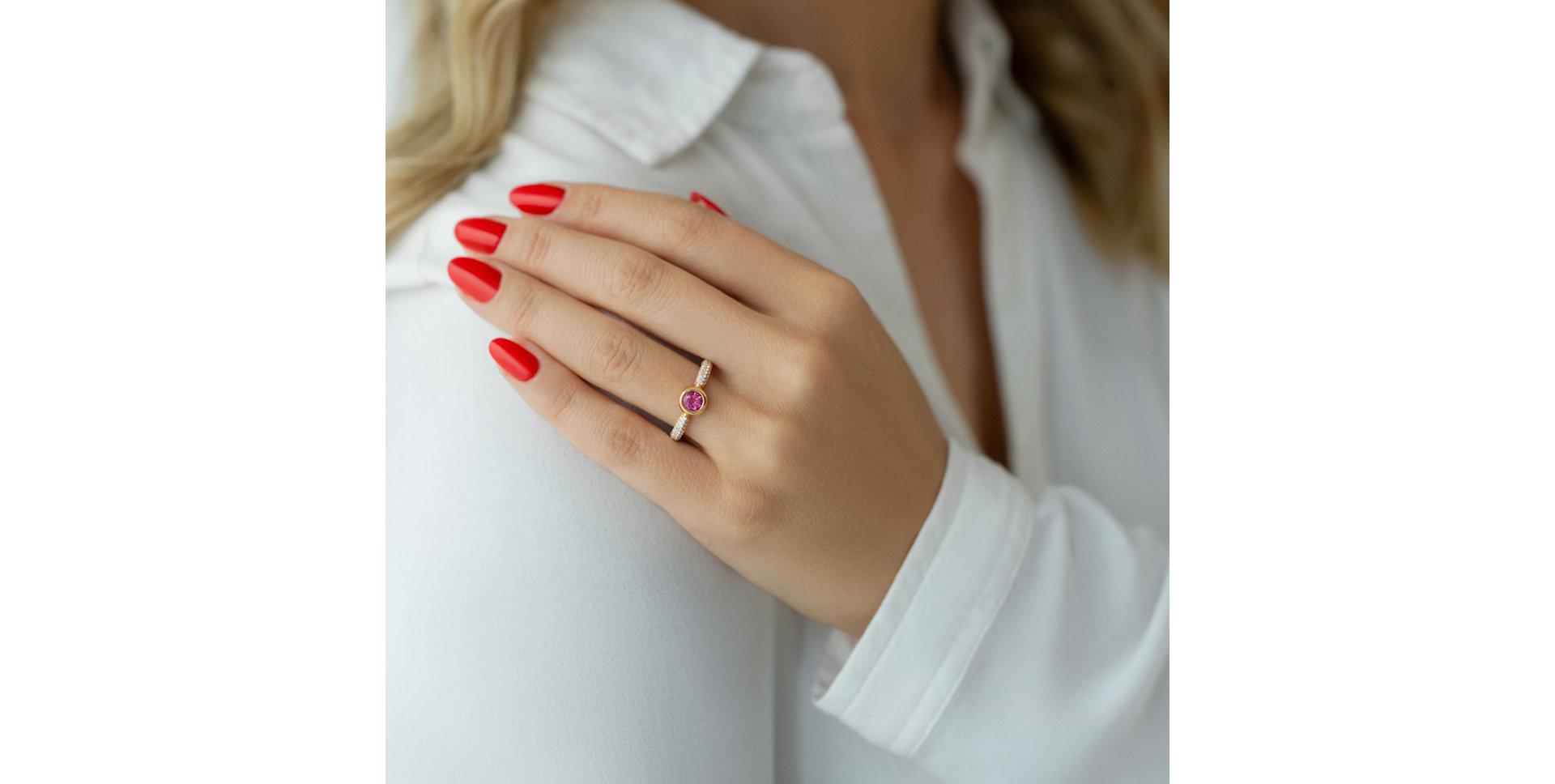 Prsteň s topásom a diamantmi Miracle Ray