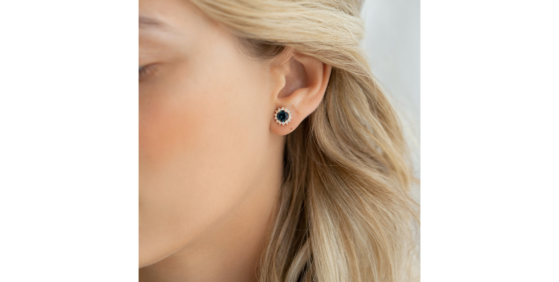 Náušnice s rhodolitom a diamantmi Stellar Hope