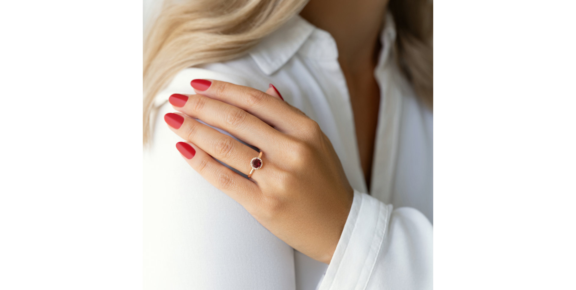 Prsteň s morganitom a diamantmi Violette