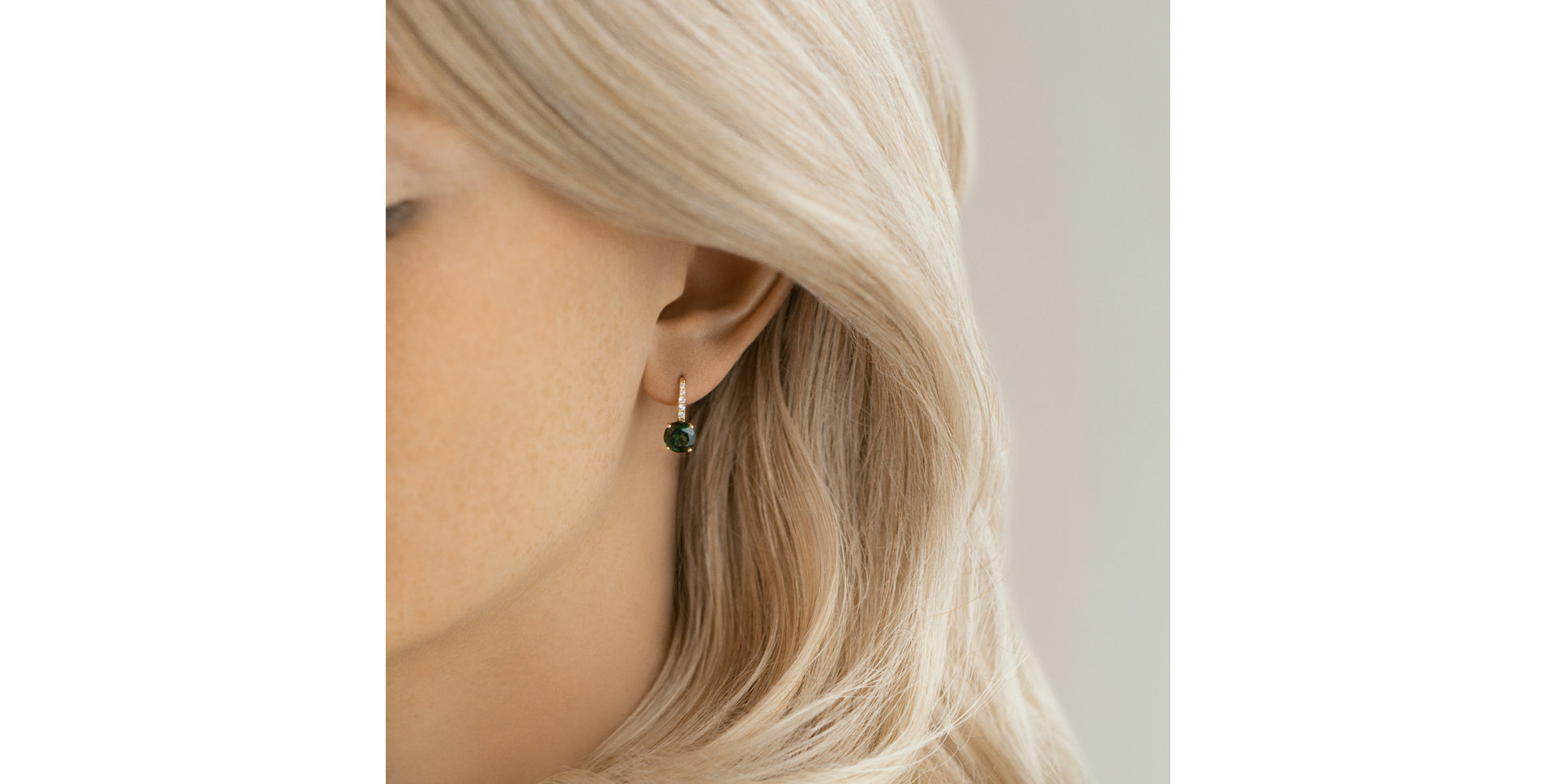 Náušnice s turmalínom a diamantmi Fairytale Gentility