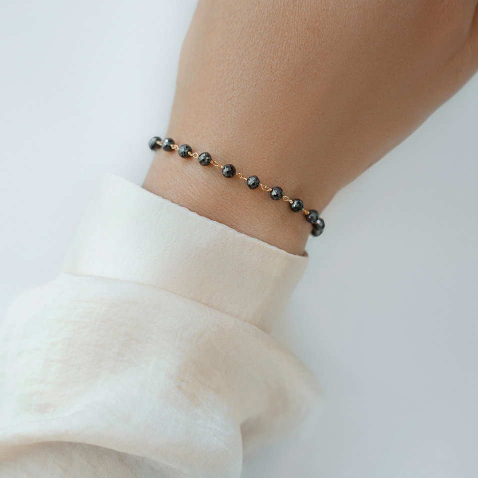 Náramok s čiernymi diamantmi Dark Melody