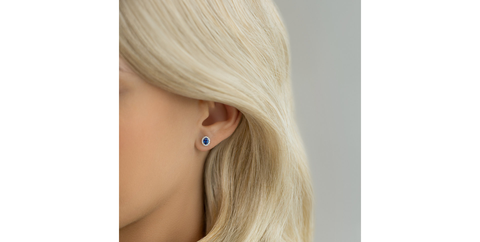 Náušnice s zafírom a diamantmi Queen Fantasy