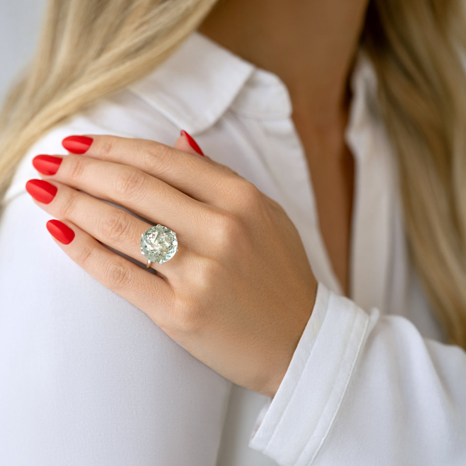 Prsteň s ametystom a diamantmi Audrielle