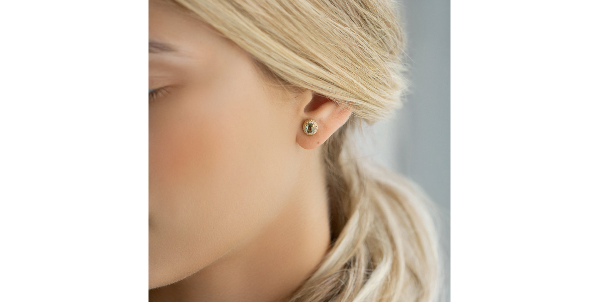 Náušnice s diamantmi a zafírom Royal Sapphire