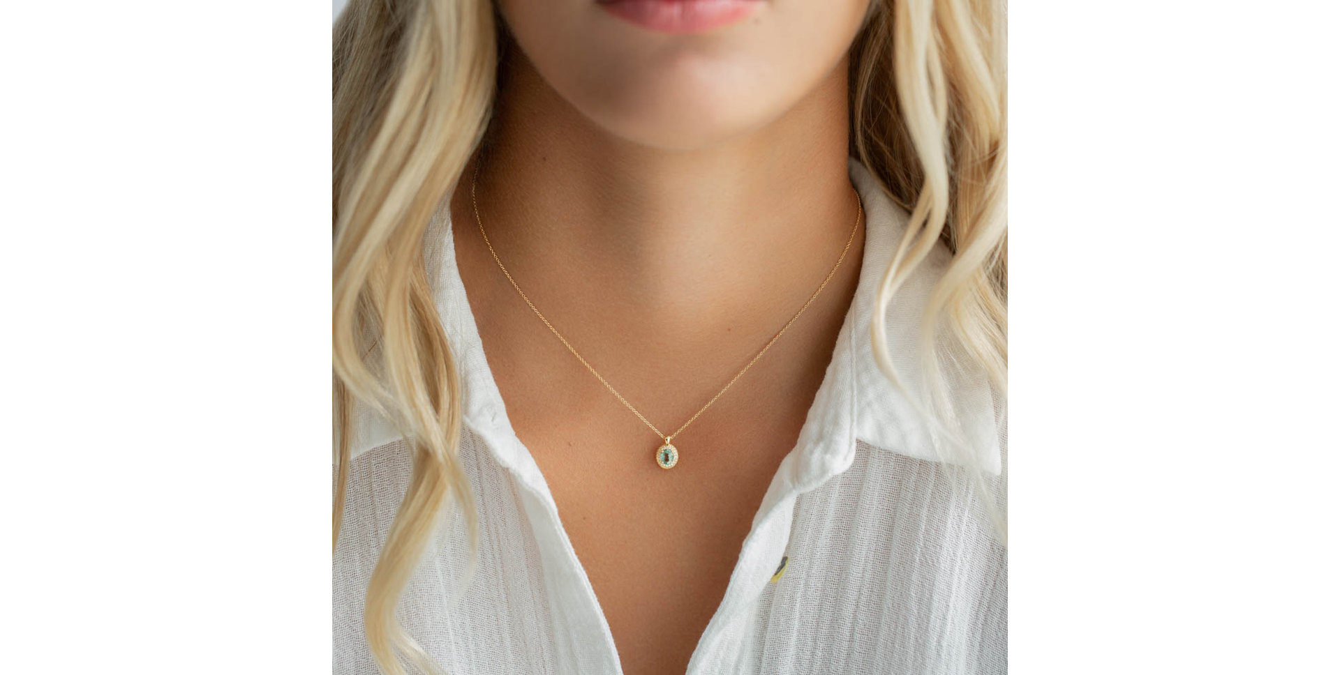 Náhrdelník so zafírom  a diamantmi Princess