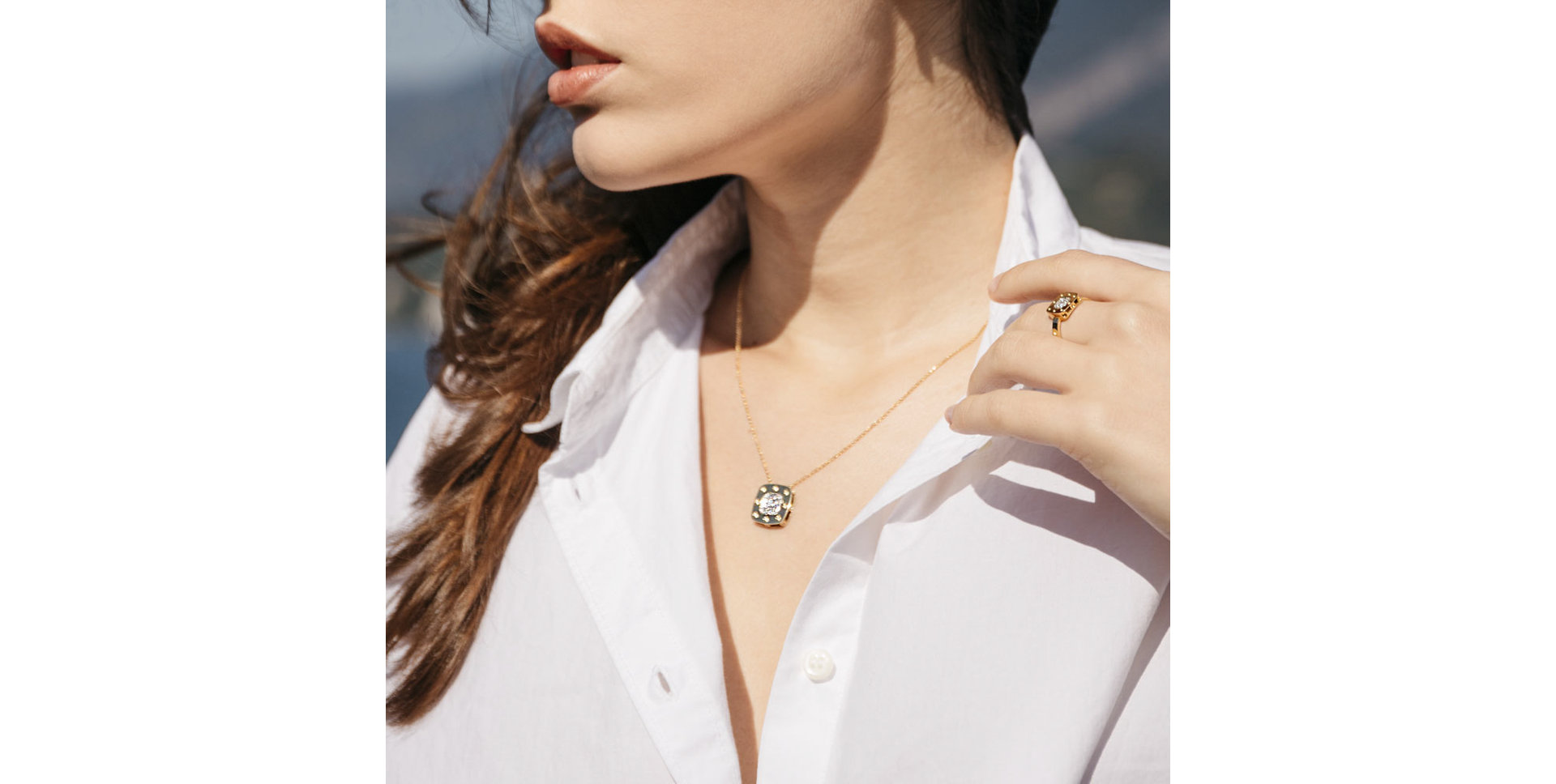 Náhrdelník s diamantmi Pois Moi mini