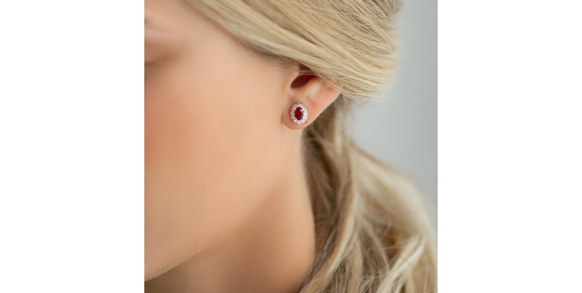 Náušnice s zafírom a diamantmi Glamour Princess