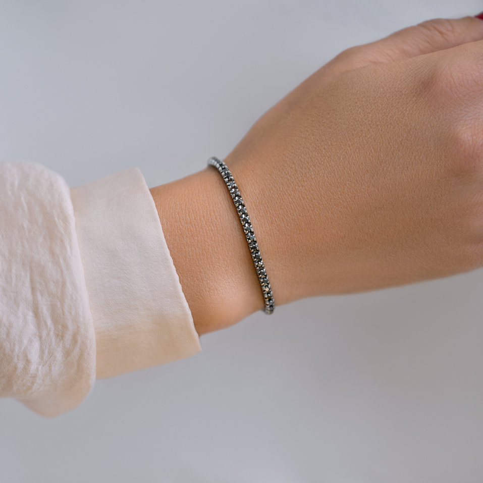 Náramok s čiernymi diamantmi Ralana