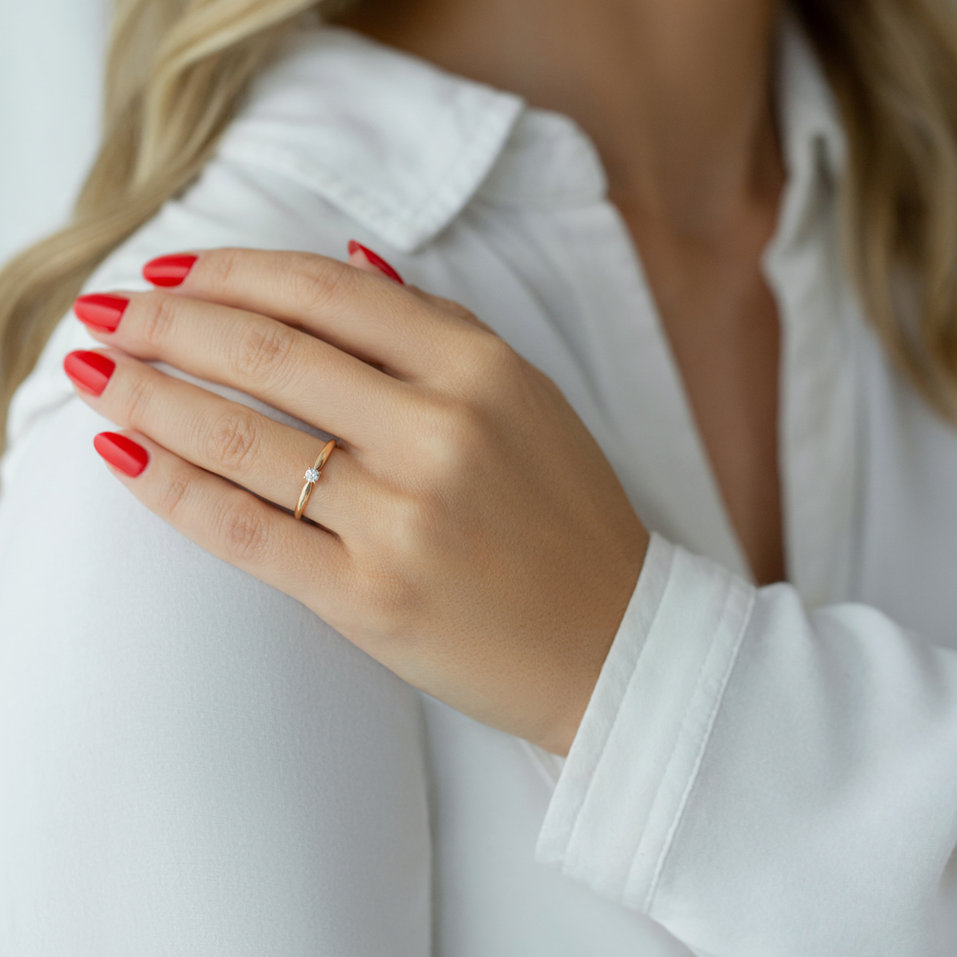 Prsteň s diamantom One Love