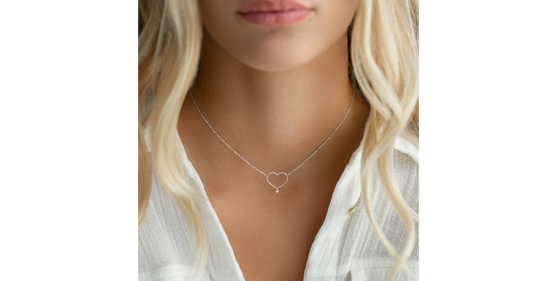 Náhrdelník s diamantom Desperate Heart